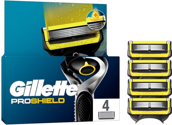 Gillette Proshield Navul Scheermessen - 4 Stuks