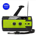 Noodradio 2026 - Klassieke Nooduitrusting Radio - Groen - Noodradio Met Zaklamp - Radio op Batterijen - Solar Powerbank - Noodradio Opwindbaar - Noodpakket - Dynamo Solar - Survival Radio - Zwart