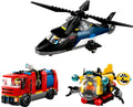 LEGO Helikopter, brandweerauto en onderzeeër remix (60462)