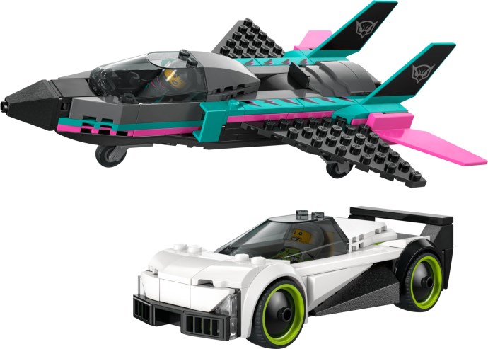 LEGO Straalvliegtuig vs. sportauto (60489)