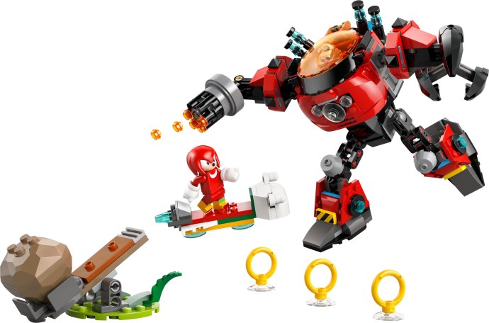LEGO Knuckles vs. Dr. Eggman Egg Crusher mecha (77005)