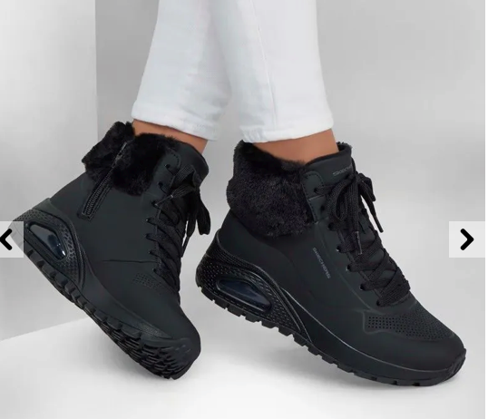 SKECHERS - UNO RUGGED FALL AIR - ZWART maat 37