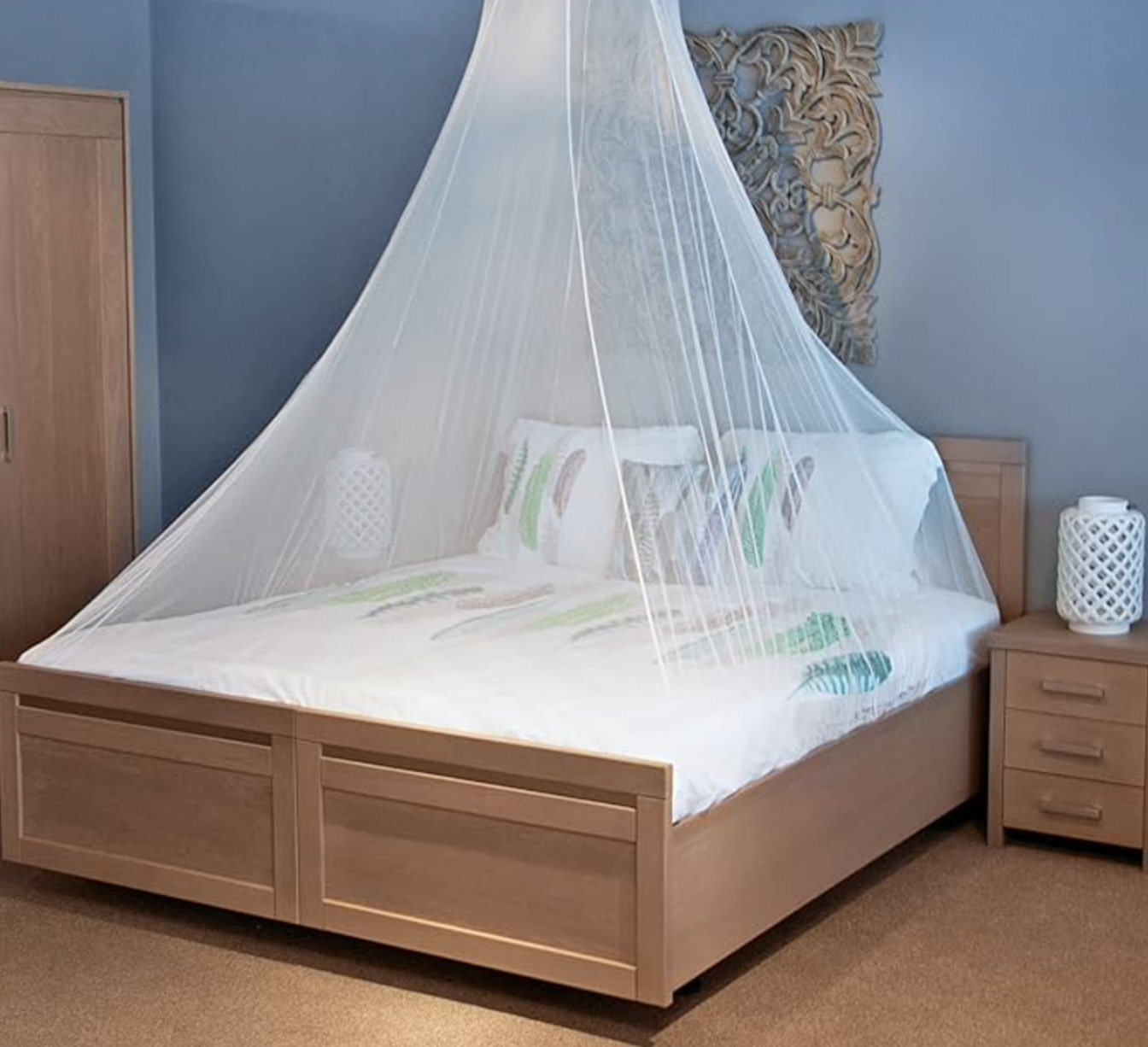 Universal backpackers mosquito net zwart